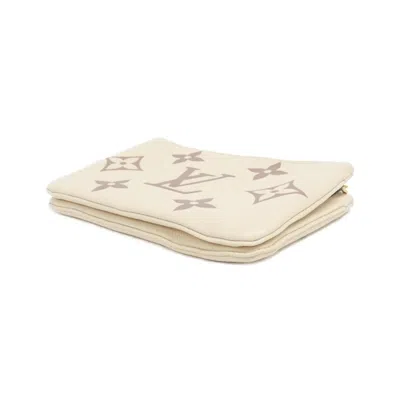 Pre-owned Louis Vuitton Cream Leather Pochette Shoulder Bag ()