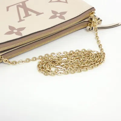 Pre-owned Louis Vuitton Cream Leather Pochette Shoulder Bag ()