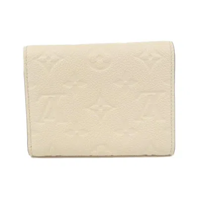 Pre-owned Louis Vuitton Cream Monogram Empreinte Wallet (tri-fold) ()