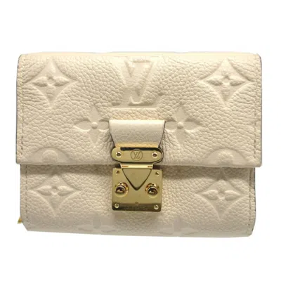 Pre-owned Louis Vuitton Cream Monogram Empreinte Wallet (tri-fold) ()