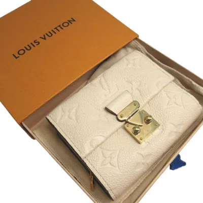 Pre-owned Louis Vuitton Cream Monogram Empreinte Wallet (tri-fold) ()