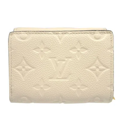 Pre-owned Louis Vuitton Cream Monogram Empreinte Wallet (tri-fold) ()