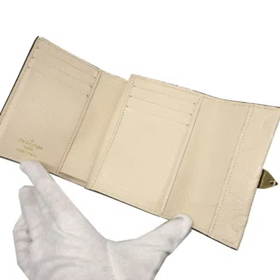 Pre-owned Louis Vuitton Cream Monogram Empreinte Wallet (tri-fold) ()