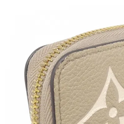 Pre-owned Louis Vuitton Cream Tourterelle Leather Long Wallet (bi-fold) ()