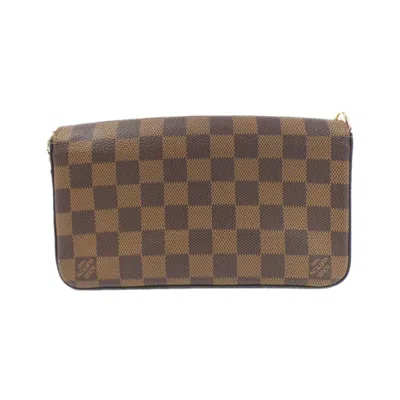 Pre-owned Louis Vuitton Damier Canvas Ebene Coated Canvas Pochette Pouch Shoulder Bag ()