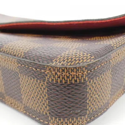 Pre-owned Louis Vuitton Damier Canvas Ebene Coated Canvas Pochette Pouch Shoulder Bag ()