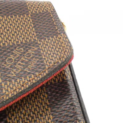 Pre-owned Louis Vuitton Damier Canvas Ebene Coated Canvas Pochette Pouch Shoulder Bag ()
