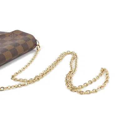 Pre-owned Louis Vuitton Damier Canvas Ebene Coated Canvas Pochette Pouch Shoulder Bag ()