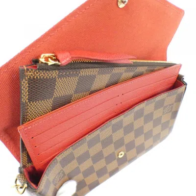 Pre-owned Louis Vuitton Damier Canvas Ebene Coated Canvas Pochette Pouch Shoulder Bag ()
