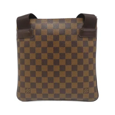 Pre-owned Louis Vuitton Damier Canvas Ebene Coated Canvas Pochette Shoulder Bag ()