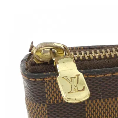 Pre-owned Louis Vuitton Damier Canvas Ebene Coated Canvas Pochette Shoulder Bag ()