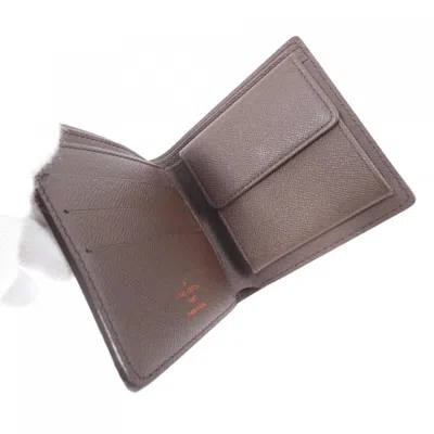 Pre-owned Louis Vuitton Damier Canvas Ebene Coated Canvas Wallet (bi-fold) ()
