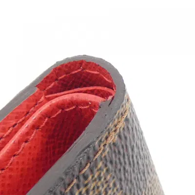 Pre-owned Louis Vuitton Damier Canvas Ebene Coated Canvas Wallet (tri-fold) ()