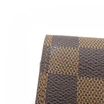 Pre-owned Louis Vuitton Damier Canvas Ebene Coated Canvas Wallet (tri-fold) ()