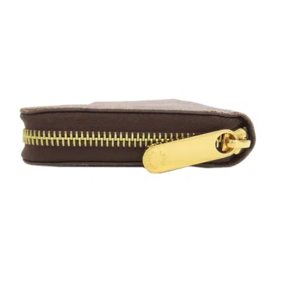 Pre-owned Louis Vuitton Damier Canvas Ebene Damier Canvas Long Wallet (bi-fold) () In Brown