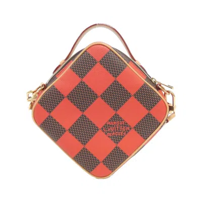 Pre-owned Louis Vuitton Damier Canvas Ebene Rouge Coated Canvas Shoulder Bag ()