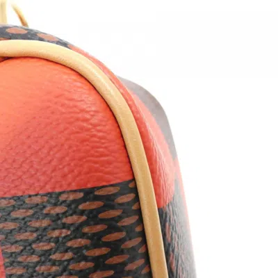 Pre-owned Louis Vuitton Damier Canvas Ebene Rouge Coated Canvas Shoulder Bag ()