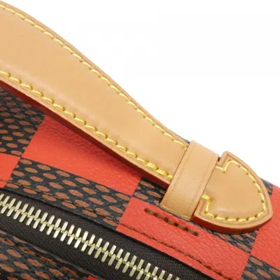 Pre-owned Louis Vuitton Damier Canvas Ebene Rouge Coated Canvas Shoulder Bag ()