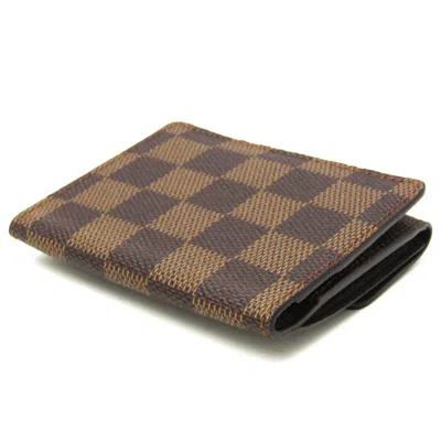 Pre-owned Louis Vuitton Damier Ebene Damier Canvas Coin Purse/coin Case ()