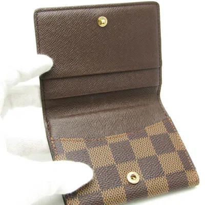 Pre-owned Louis Vuitton Damier Ebene Damier Canvas Coin Purse/coin Case ()