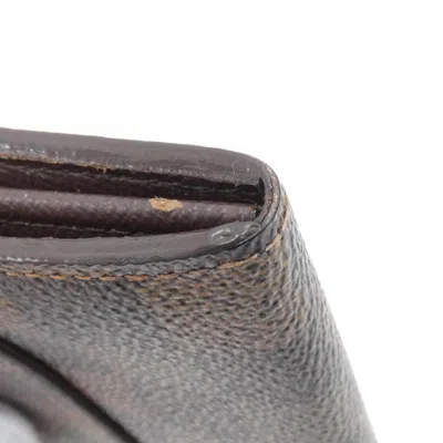 Pre-owned Louis Vuitton Ebene Coated Canvas Long Wallet (bi-fold) ()
