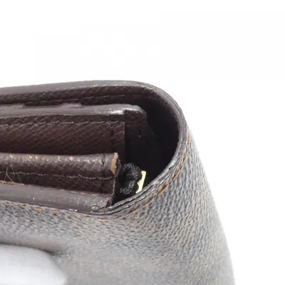Pre-owned Louis Vuitton Ebene Coated Canvas Long Wallet (bi-fold) ()