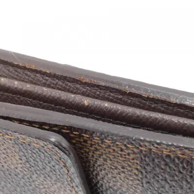 Pre-owned Louis Vuitton Ebene Coated Canvas Long Wallet (bi-fold) ()