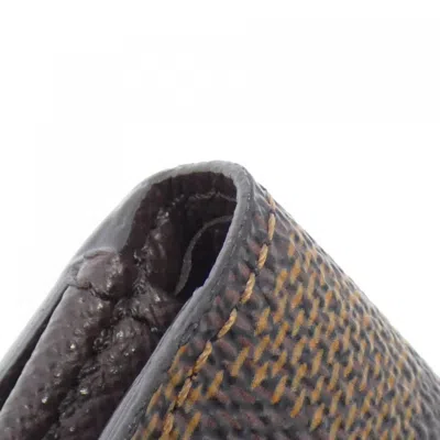 Pre-owned Louis Vuitton Ebene Coated Canvas Middle Wallet (bi-fold) ()
