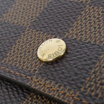 Pre-owned Louis Vuitton Ebene Coated Canvas Middle Wallet (bi-fold) ()