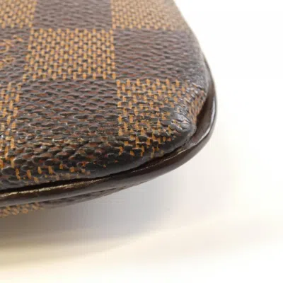 Pre-owned Louis Vuitton Ebene Coated Canvas Pochette Shoulder Bag ()