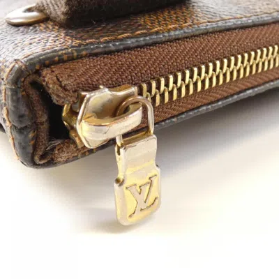 Pre-owned Louis Vuitton Ebene Coated Canvas Pochette Shoulder Bag ()