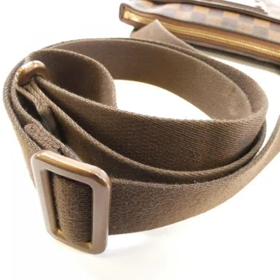 Pre-owned Louis Vuitton Ebene Coated Canvas Pochette Shoulder Bag ()