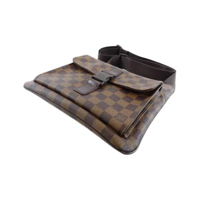 Pre-owned Louis Vuitton Ebene Coated Canvas Pochette Shoulder Bag ()