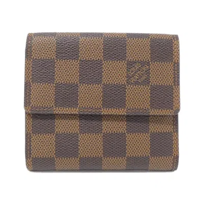 Pre-owned Louis Vuitton Ebene Coated Canvas Wallet (tri-fold) ()