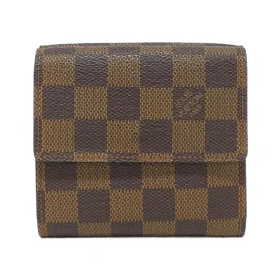 Pre-owned Louis Vuitton Ebene Coated Canvas Wallet (tri-fold) ()
