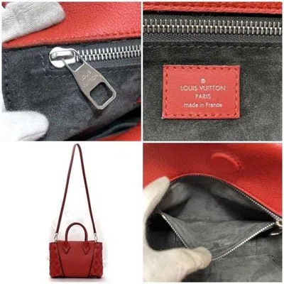 Pre-owned Louis Vuitton Framboise Red Color Leather Shoulder Bag Tote Bag ()