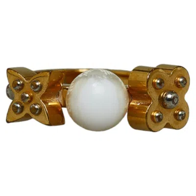 Pre-owned Louis Vuitton Gold Gold Plating Band Ring ()