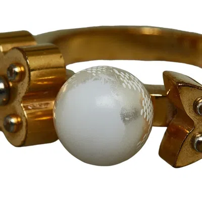 Pre-owned Louis Vuitton Gold Gold Plating Band Ring ()