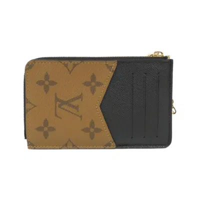 Pre-owned Louis Vuitton Marron Coated Canvas Coin Purse/coin Case ()