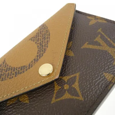 Pre-owned Louis Vuitton Marron Coated Canvas Coin Purse/coin Case ()
