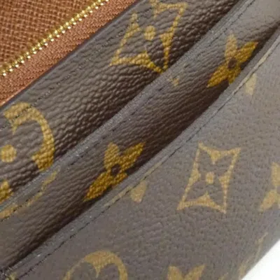 Pre-owned Louis Vuitton Marron Coated Canvas Long Wallet (bi-fold) () In Brown