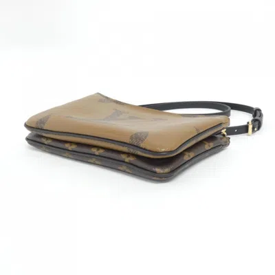 Pre-owned Louis Vuitton Marron Coated Canvas Pochette Shoulder Bag ()