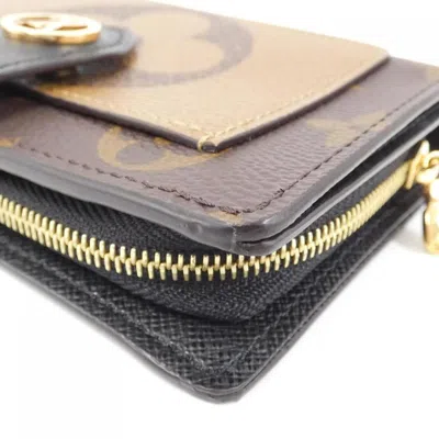 Pre-owned Louis Vuitton Marron Coated Canvas Wallet (bi-fold) ()