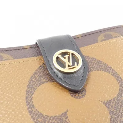 Pre-owned Louis Vuitton Marron Coated Canvas Wallet (bi-fold) ()