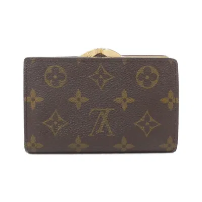 Pre-owned Louis Vuitton Marron Coated Canvas Wallet (bi-fold) ()