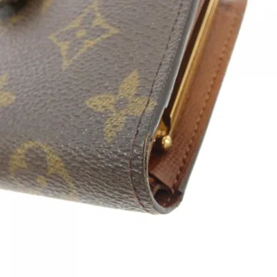 Pre-owned Louis Vuitton Marron Coated Canvas Wallet (bi-fold) ()