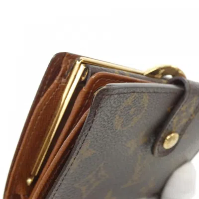 Pre-owned Louis Vuitton Marron Coated Canvas Wallet (bi-fold) ()