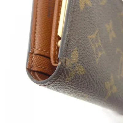Pre-owned Louis Vuitton Marron Coated Canvas Wallet (bi-fold) ()