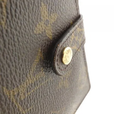 Pre-owned Louis Vuitton Marron Coated Canvas Wallet (bi-fold) ()
