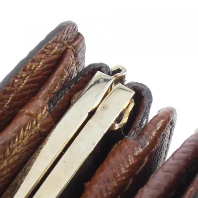 Pre-owned Louis Vuitton Marron Coated Canvas Wallet (bi-fold) () In Brown